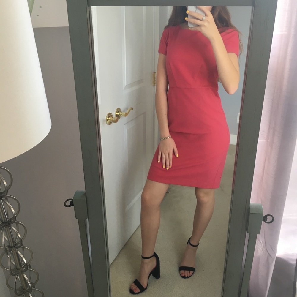 Classy Pink Sheath dress with pockets